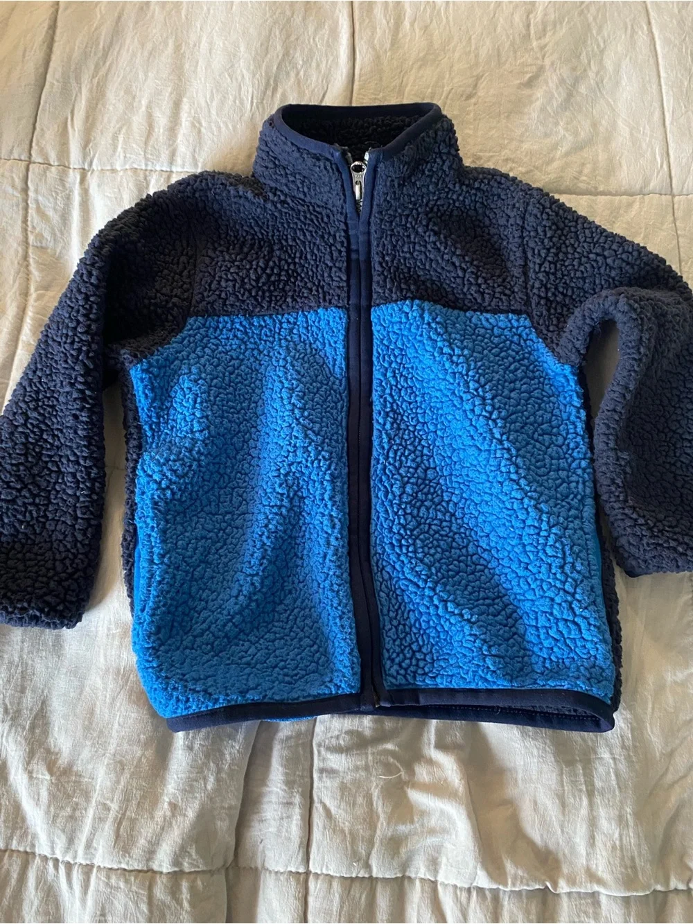 The Children's Place Blue sweater-zip-front and Navy shorts